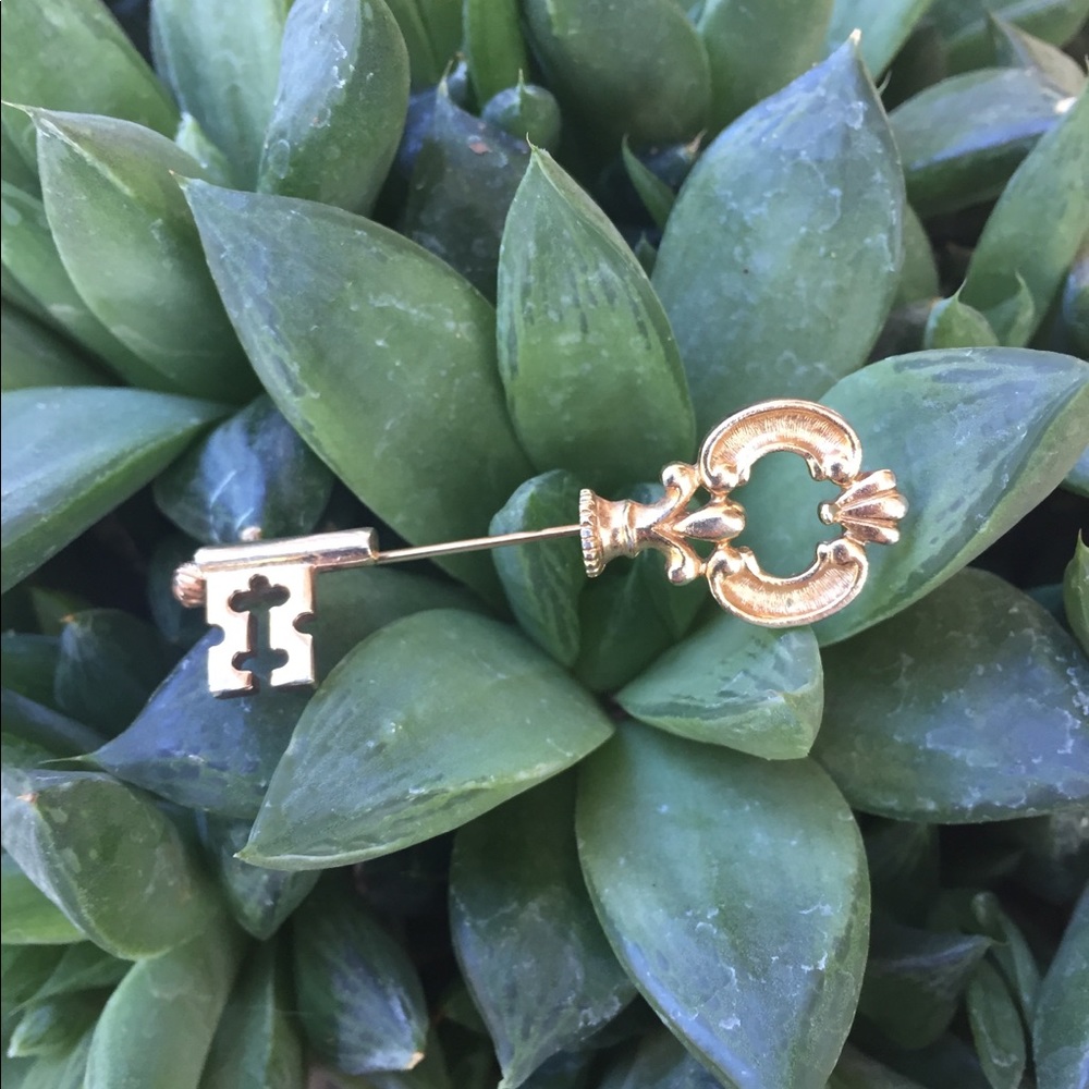 Vintage Avon Skeleton Key stick pin